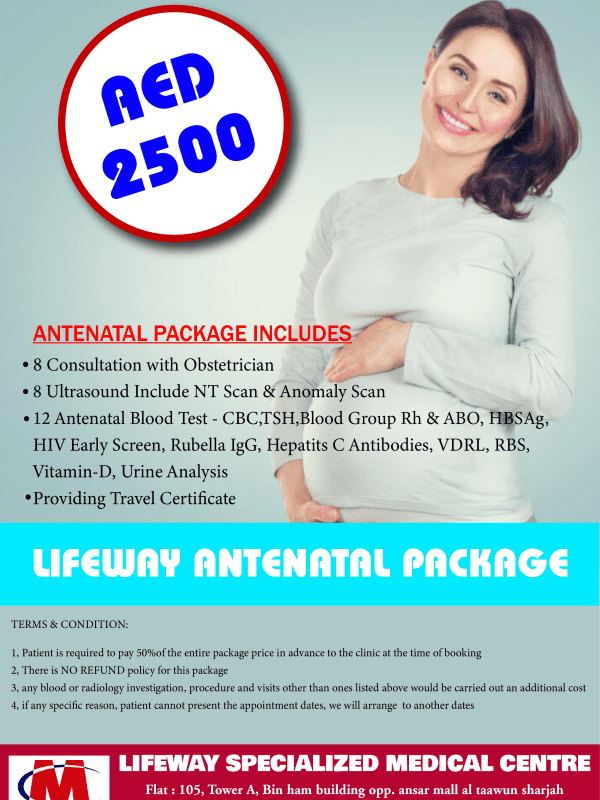 Antenatal Package detail for Lifeway Specialized Medical Centre
